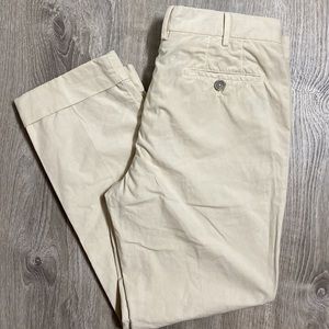 PT01 double twisted beige cuffed slacks button fly